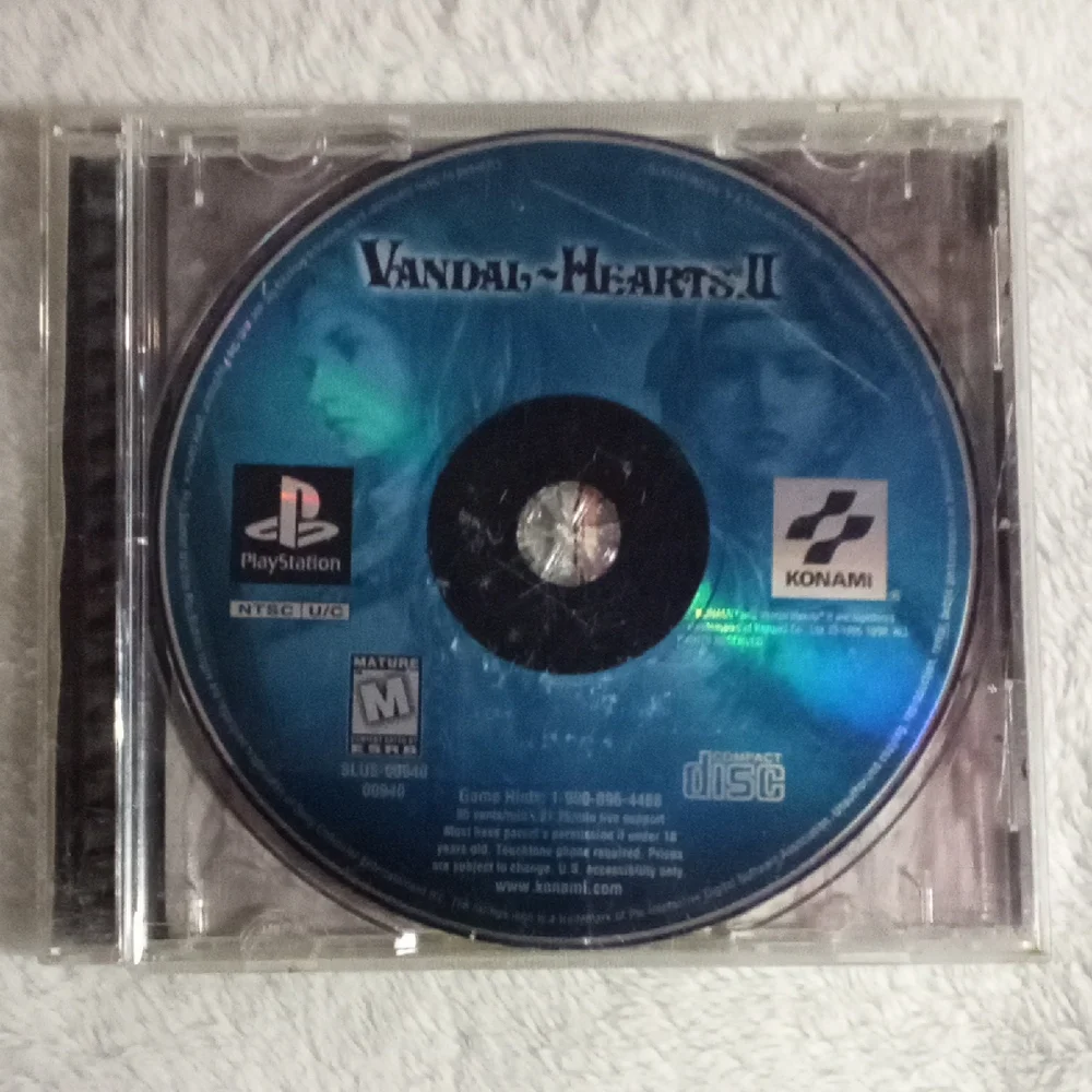 PLASTATION Sony Vandal Hearts II Blue Game DiscpaLayYst
